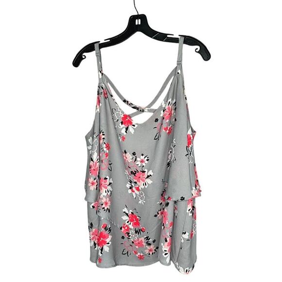 Torrid Sleeveless Floral Flowy Breezy Summer Criss Cross Tank Size 3X Plus - Picture 2 of 7